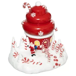 Scena di vita illuminata e animata (H17 cm) Cupcake di Babbo Natale