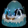 Scena di vita illuminata, musicale e animata (H22 cm) Igloo e cani da slitta