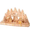Scena di vita luminosa a pile in legno (44 x H26 cm) Paesaggio nordico
