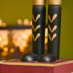 Schiaccianoci in legno (H50 cm) Timothé la regalità Verde e bordeaux