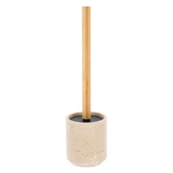 Scopino per WC in poliresina effetto travertino Lina Beige