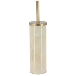 Scopino WC con coperchio in metallo Chicissime Oro
