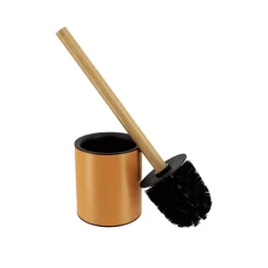 Scopino WC metallo Purebamboo Giallo senape