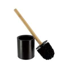 Scopino WC metallo Purebamboo Nero