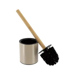 Scopino WC metallo Purebamboo Tortora