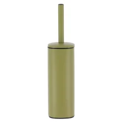 Scopino WC quadrato con coperchio in metallo Boho-Chic Verde oliva