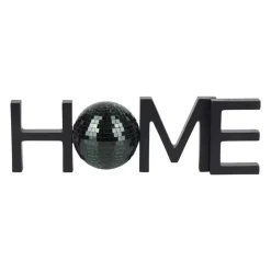 scritta decorativa in Legno Home Nero