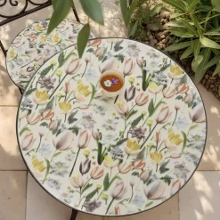 Sedia bistro pieghevole in mosaico Lisse Pastel