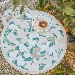Sedia bistrot pieghevole in mosaico Genève Crema