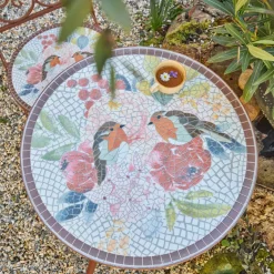 Sedia bistrot pieghevole in mosaico Aberdeen Marrone