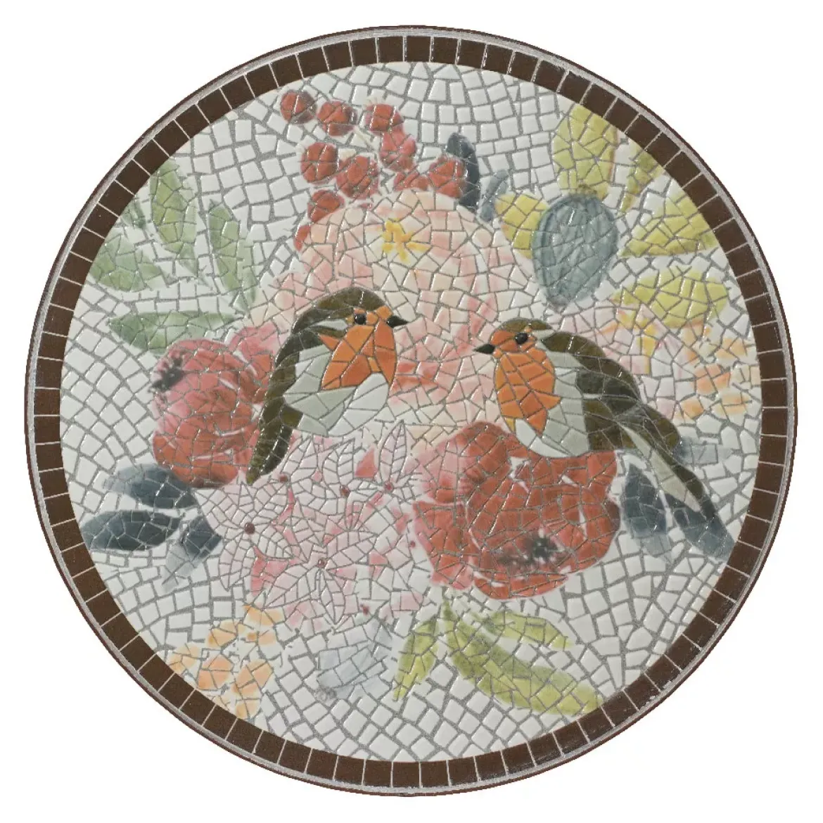 Sedia bistrot pieghevole in mosaico Aberdeen Marrone