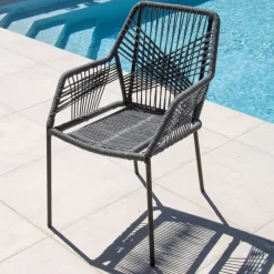 Sedia da giardino impilabile Seville - Grigio