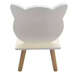 Sedia bambini legno (Alt 46 cm) Gattino Bianco