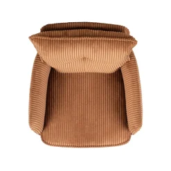 Sedia da pranzo girevole in velluto a coste (seduta 48 cm) Nuva Caramello