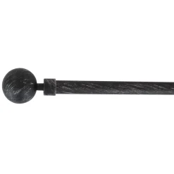 Set completo bastone tenda regolabile (L120 - L210 cm / D19 mm) Basic Nero e argento