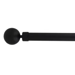 Set completo bastone tenda regolabile (L210 - L380 cm / Ø28 mm) Gaïa Nero