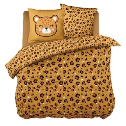 Set copripiumino e due federe per bambini in cotone (200 x 200 cm) Lola Caramel