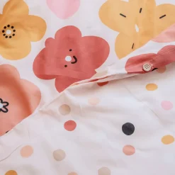 Set copripiumino e due federe per bambini in cotone (240 x 220 cm) Barbotine Multicolore