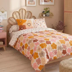 Set copripiumino e due federe per bambini in cotone (240 x 220 cm) Barbotine Multicolore
