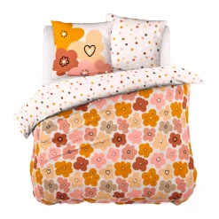 Set copripiumino e due federe per bambini in cotone (240 x 220 cm) Barbotine Multicolore