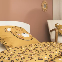 Set copripiumino e federa per bambini in cotone (140 x 200 cm) Lola Caramel