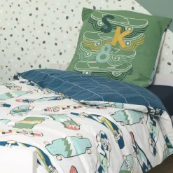 Set copripiumino e federa bambino in cotone (140 x 200 cm) California Blu