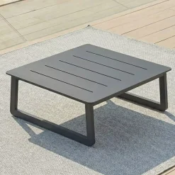 Set da giardino in alluminio 2 posti 3 pezzi Long Beach Grigio antracite