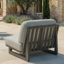 Set da giardino in alluminio 2 posti 3 pezzi Long Beach Grigio antracite e tortora