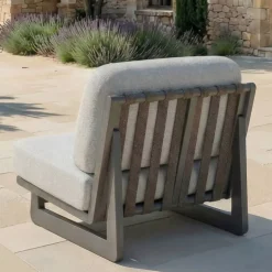 Set da giardino in alluminio 2 posti 3 pezzi Long Beach Grigio antracite e grigio chiaro