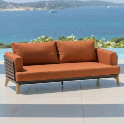 Set da giardino in alluminio 9 posti 12 pezzi Monte Carlo Grigio antracite e terracotta