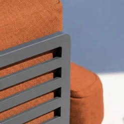 Set da giardino in alluminio 8 posti 6 pezzi Monte Carlo Grigio antracite e terracotta