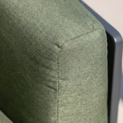 Set da giardino in alluminio 2 posti 3 pezzi Monte Carlo Grigio antracite e verde rosmarino