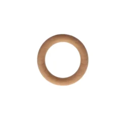 Set di 10 anelli in legno (D28 mm) Nils Tortora Verniciato