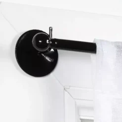 Set di 2 bacchette regolabili rotonde (60 a 80cm) Nero