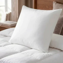 Set di 2 cuscini letto quadrati (60 cm) Morbido Antiacaro Bianco