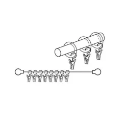 Set di 8 ganci con pinza Argento