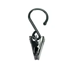 Set di 8 ganci con pinza Nero