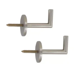 Set di 2 ganci supporto tenda Argento opaco