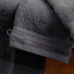 Set di 2 guanti da bagno cotone bio (15 x 21 cm) Méline Grigio tempesta