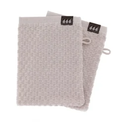 Set di 2 guanti da toilette in cotone (15 x 21 cm) Boho-chic Beige