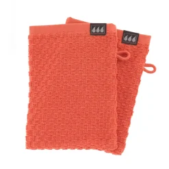 Set di 2 guanti da toilette in cotone (15 x 21 cm) Boho-chic Terracotta