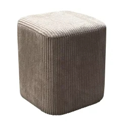 Set di 2 pouf in velluto (H38 cm) Shan Tortora