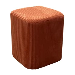 Set di 2 pouf in velluto (H38 cm) Shan Terracotta