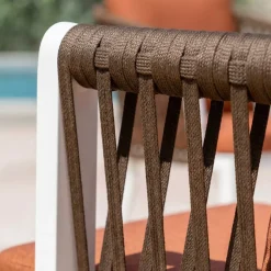 Set di 2 sedie da giardino in alluminio Amalfi Bianco e terracotta