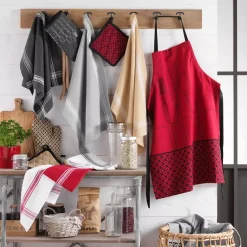 Set di 2 strofinacci cotone riciclato Cuisiline Grigio sfumato
