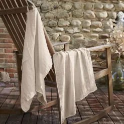 Set di 2 strofinacci garza di cotone (70 cm) Gaïa Beige pampa