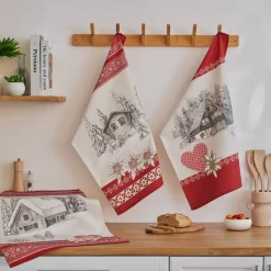 Set di 3 strofinacci in cotone (50 x 70 cm) Alpage Multicolore