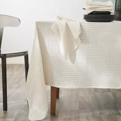 Set di 2 strofinacci in garza di cotone (50 x 70 cm) Gaïa vichy Beige