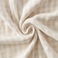 Set di 2 strofinacci in garza di cotone (50 x 70 cm) Gaïa vichy Beige