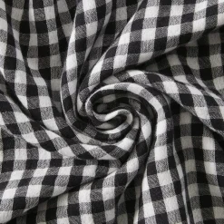 Set di 2 strofinacci in garza di cotone (50 x 70 cm) Gaïa vichy Nero